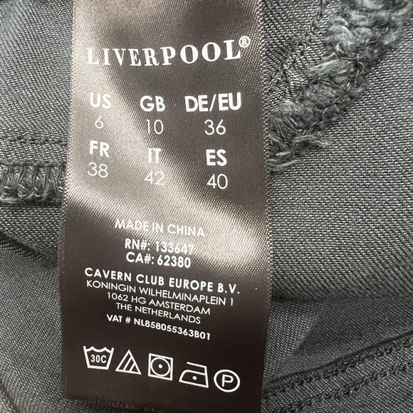 Liverpool Jeans Womens 6/28 Black The Skinny Pull On Stretch The Denim Legging - Picture 7 of 9
